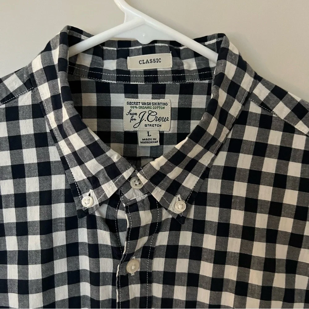 J. Crew mens long sleeve plaid button up shirt | size large - Picture 8 of 10